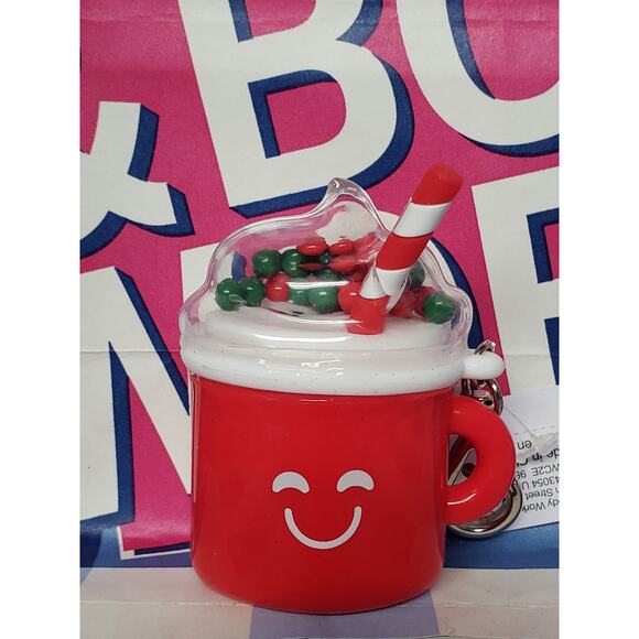 BBW Happy Hot Coco Mug PocketBac Holder Backpack Purse Bag Luggage Keychain - Picture 1 of 1